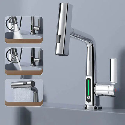 Digital Display Waterfall Basin Faucet